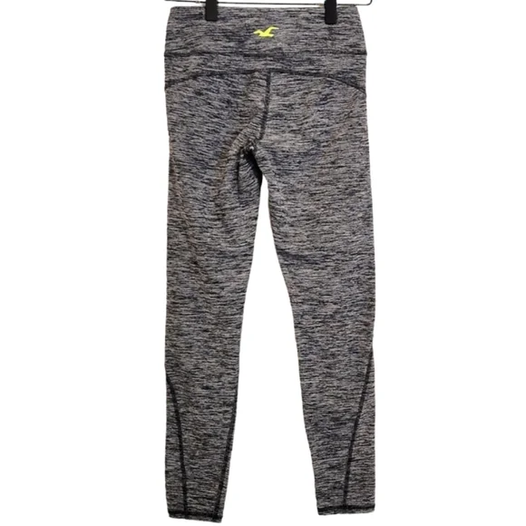 Hollister Black Gray Heather Patterned Tight Leggings Extra Small High Waist EUC - Picture 2 of 8